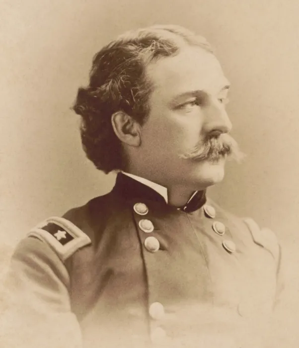 Framed Print : General Nelson A. Miles, 1874, facing right, wearing military uniform. Miles served in the US Civil War, the Indian Wars, and The Spanish American War