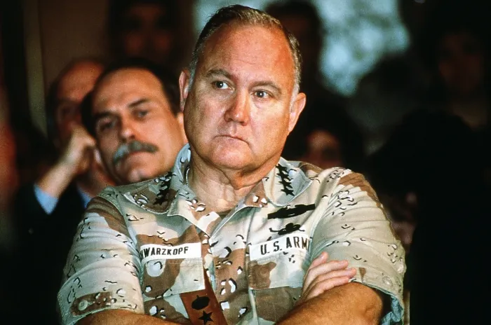Framed Print : General Norman Schwarzkopf listens to Secretary of Defense Richard Cheney during a press conference held by U.S. and Saudi Arabian officials during Operation Desert Storm Framed Print : General Norman Schwarzkopf listens to Secretary of Defense Richard Cheney during a press conference held by U.S. and Saudi Arabian officials during Operation Desert Storm