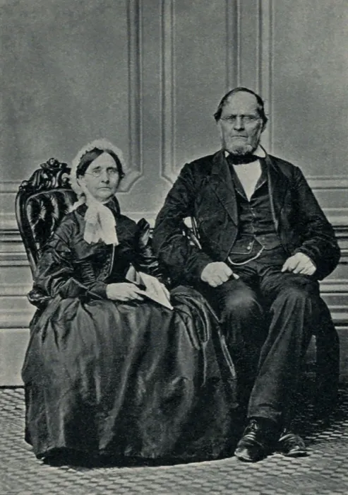 Framed Print : General Ulysses Grants father and mother, c. 1850. His father, Jesse Grant was a successful tanner and merchant