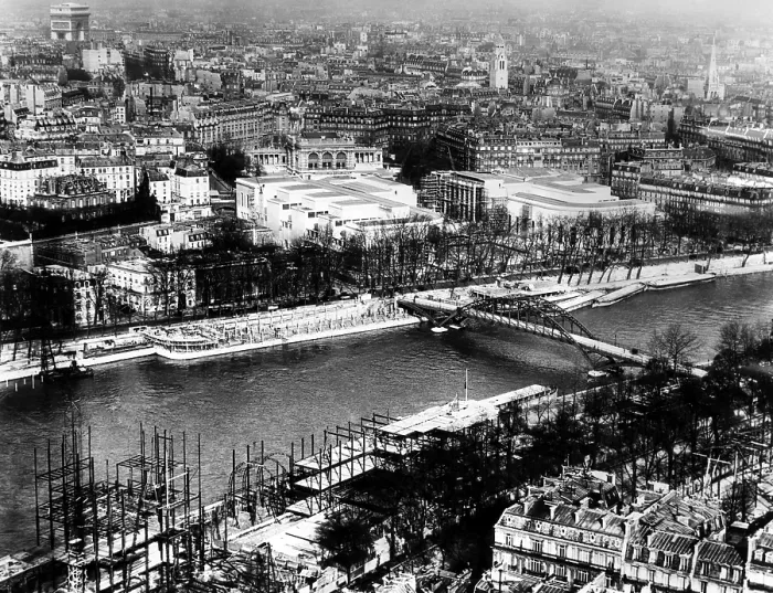 Framed Print : A general view of site of the 1937 Exposition along both banks of the Seine River, Paris, France. 1930s. Courtesy: CSU Archives / Everett Collection