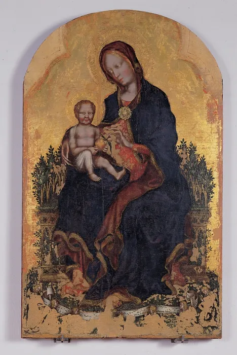 Framed Print : Gentile di Niccol known as Gentile da Fabriano, Madonna and Child with Angels, 15th Century, tempera on board, Italy, Umbria, Perugia, National Gallery of Umbria