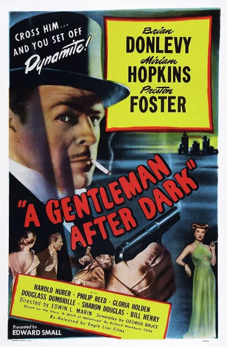 Framed Print : A GENTLEMAN AFTER DARK, US poster art, top: Brian Donlevy; bottom right: Miriam Hopkins, 1942