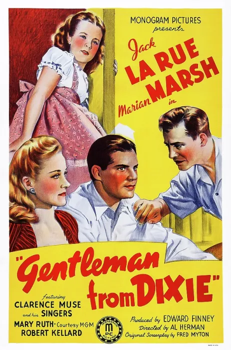 Framed Print : GENTLEMAN FROM DIXIE, from top: Mary Ruth, Marian Marsh, Jack LaRue, Robert Kellard on poster art, 1941