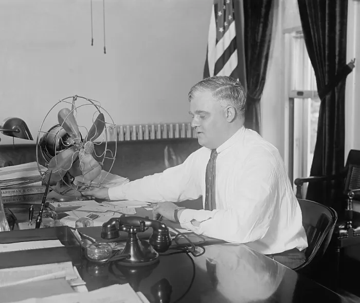 Framed Print : George Akerson, was the first Presidential Press Secretary on July 11, 1929. He served the Herbert Hoover Administration