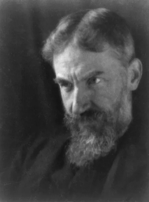 Framed Print : George Bernard Shaw (1856-1950), Irish-English playwright, combined social ideas and criticism with realistic characters and comedy