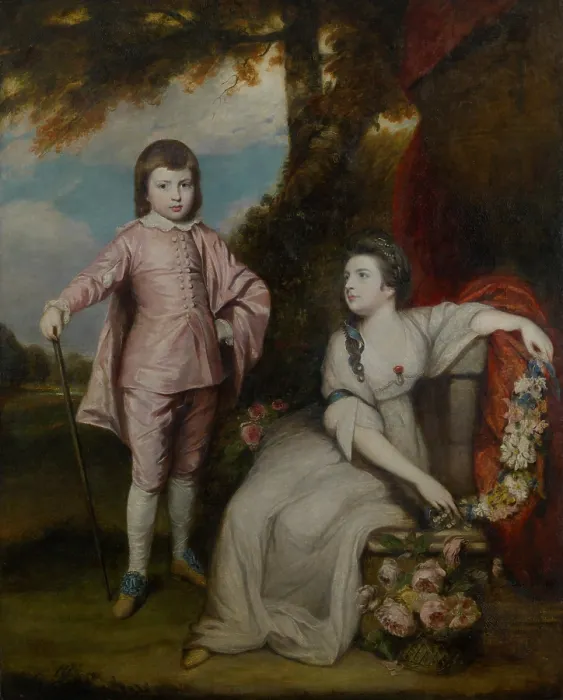 Framed Print : GEORGE CAPEL, VISCOUNT MALDEN, AND ELIZABETH CAPEL, by Sir Joshua Reynolds, 1768, British painting Framed Print : GEORGE CAPEL, VISCOUNT MALDEN, AND ELIZABETH CAPEL, by Sir Joshua Reynolds, 1768, British painting
