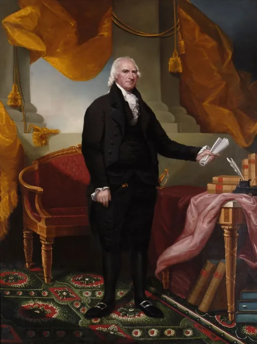 Framed Print : George Clinton, by Ezra Ames. 1802, American painting, oil on canvas. Clinton served as Governor of New York State from 1777-1795 Framed Print : George Clinton, by Ezra Ames. 1802, American painting, oil on canvas. Clinton served as Governor of New York State from 1777-1795