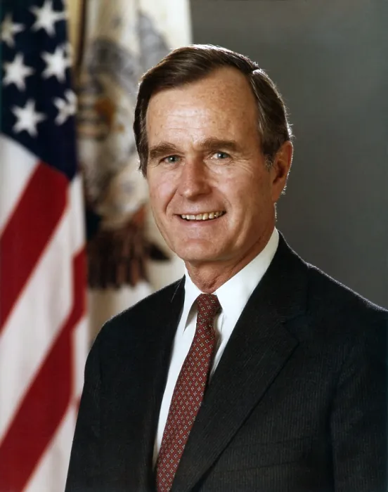 Framed Print : George H.W. Bush, Vice President during the Ronald Reagan Administration. Official portrait for the First Term from Jan 1981-Jan 1985. (CSU_2015_7_351)