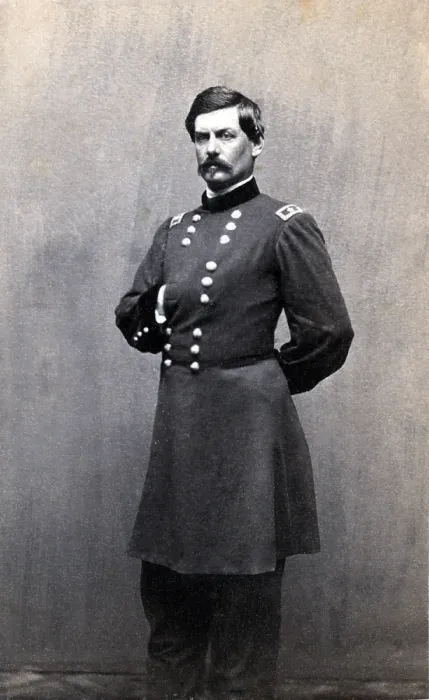 Framed Print : George McClellan (1826-1885) in 1861 when he was assigned command of Union forces in Virginia Framed Print : George McClellan (1826-1885) in 1861 when he was assigned command of Union forces in Virginia