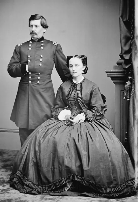 Framed Print : George McClellan and his wife, Ellen Mary Marcy in 1862