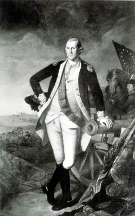 Framed Print : George Washington at the Battle of Princeton by Charles Willson Peale.. Courtesy: CSU Archives  /  Everett Collection