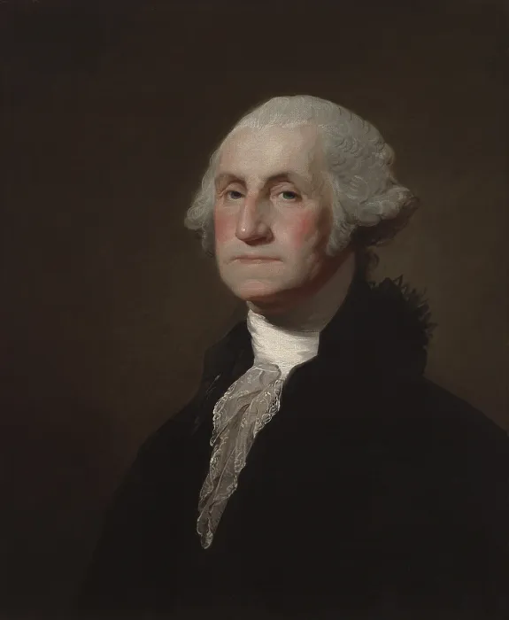 Framed Print : George Washington, by Gilbert Stuart, 1796-1805, American painting, oil on canvas