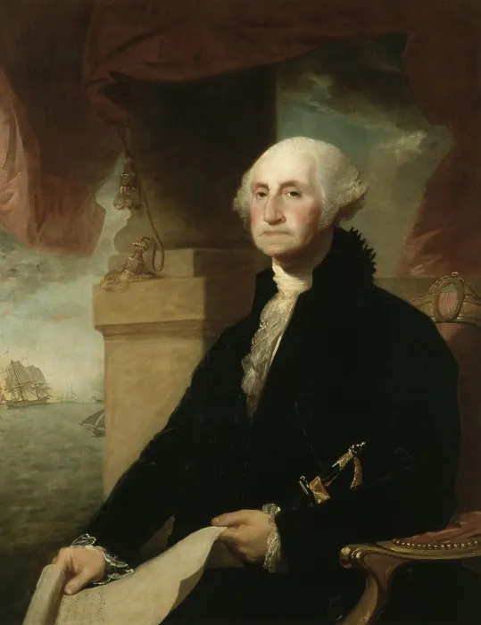 Framed Print : George Washington, by Gilbert Stuart, c. 1794