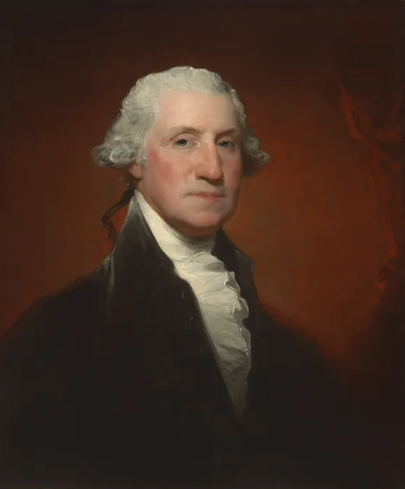 Framed Print : George Washington, by Gilbert Stuart (Vaughan-Sinclair portrait), 1795, American painting, oil on canvas