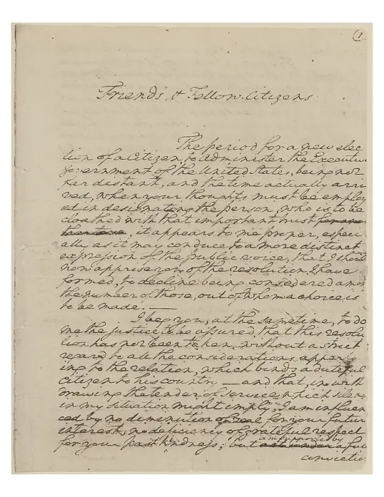Framed Print : George Washington's Farewell Address page 1 of 2