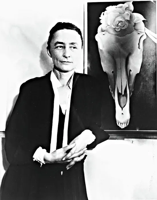 Framed Print : Georgia O'Keeffe and one of her skull paintings, 1931. Photo courtesy: Everett / CSU Archives Framed Print : Georgia O'Keeffe and one of her skull paintings, 1931. Photo courtesy: Everett / CSU Archives