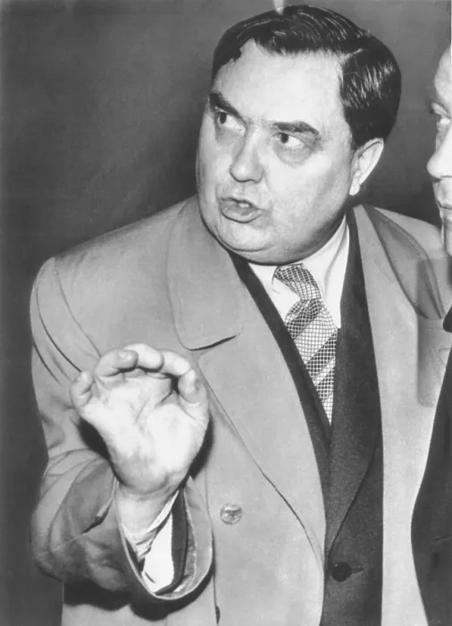 Framed Print : Georgy Malenkov heading a Soviet delegation visiting a Birmingham, England, nuclear power plant. March 22, 1956 Framed Print : Georgy Malenkov heading a Soviet delegation visiting a Birmingham, England, nuclear power plant. March 22, 1956