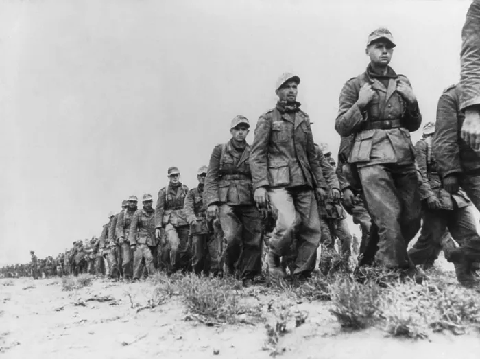 Framed Print : German Panzer prisoners captured during the Battle of Libya