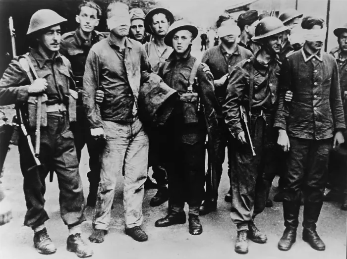 Framed Print : German POWs captured in the Dieppe Raid of August 19, 1942