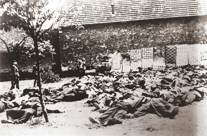 Framed Print : German soldiers standing by corpses after mass execution of all the men in Lidice, Czechoslovakia, June 1942 Framed Print : German soldiers standing by corpses after mass execution of all the men in Lidice, Czechoslovakia, June 1942