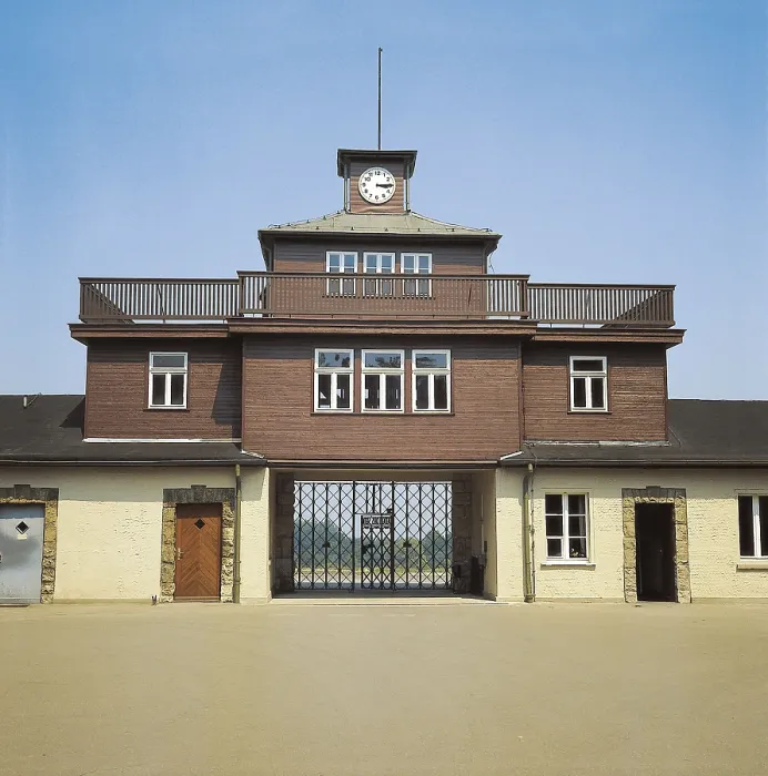 Framed Print : GERMANY. Buchenwald. Concentration camp of Buchenwaldbuilded in 1937. Entry door. AISA / Everett Collection (34590)**US SALES ONLY**