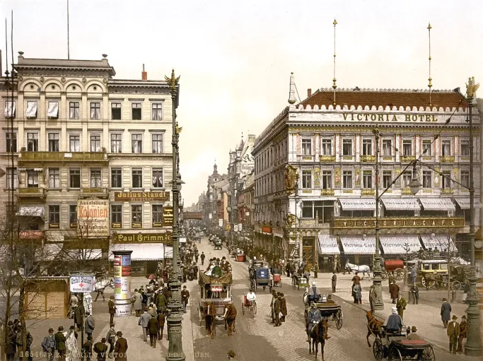 Framed Print : Germany, The Victoria Hotel, Unter den Linden, Berlin, photochrom, circa early 1900s