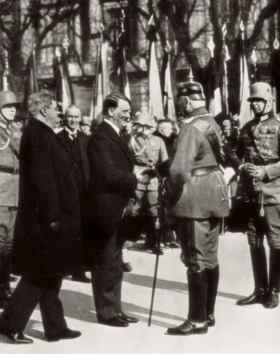 Framed Print : Germany. Weimar Republic (1933). President Paul von Hindenburg appoints Adolf Hitler as Chancellor for the second time after the elections of March Framed Print : Germany. Weimar Republic (1933). President Paul von Hindenburg appoints Adolf Hitler as Chancellor for the second time after the elections of March
