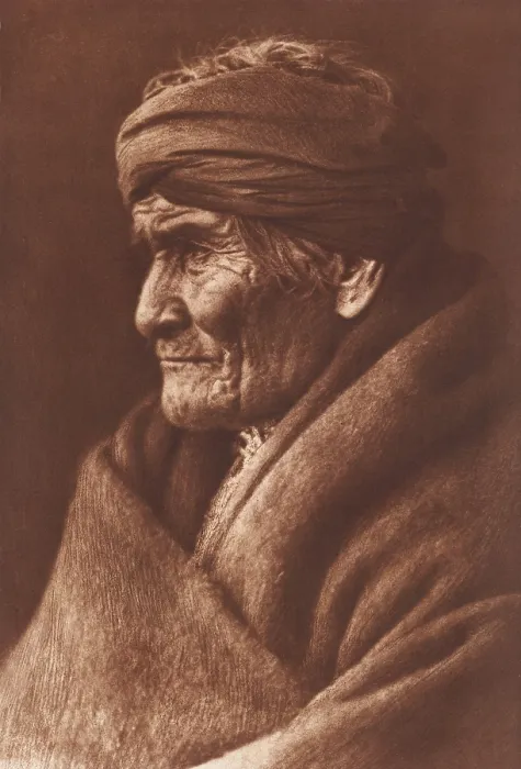 Framed Print : GERONIMO-APACHE, 1907, photogravure by Edward Curtis. The photo was taken when the Chiricahua Apache warrior was about 78 years old (BSLOC_2019_9_134)