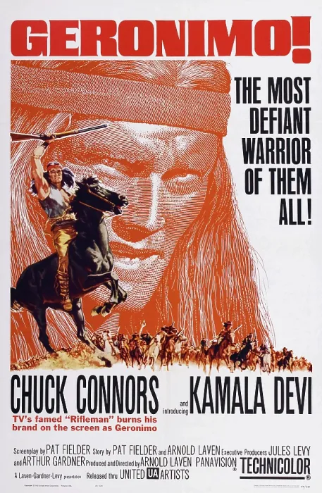 Framed Print : GERONIMO!, US poster art, Chuck Connors, 1962