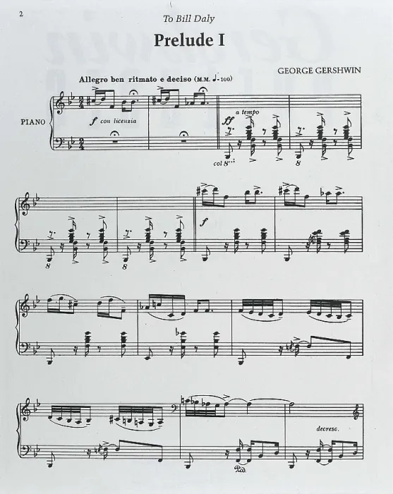 Framed Print : GERSHWIN, George (1898-1937). Score of 'Prelude I (To Bill Daly)' for piano. AISA / Everett Collection**US SALES ONLY**