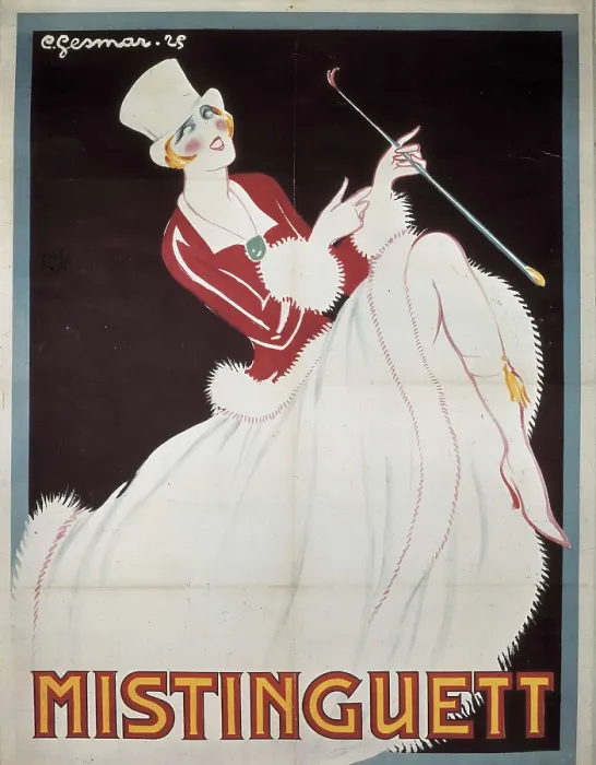 Framed Print : GESMAR, Charles (1900-1928). Mistinguett. 1925. Poster. Painting. AISA / Everett Collection**US SALES ONLY**