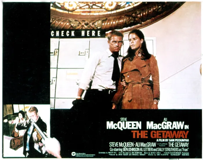 Framed Print : THE GETAWAY, Steve McQueen, Ali MacGraw, 1972