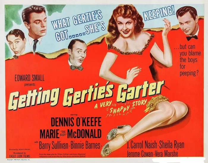 Framed Print : GETTING GERTIE'S GARTER, US title card, Marie McDonald, Dennis O'Keefe, Barry Sullivan, J. Carrol Naish, Jerome Cowan, 1945