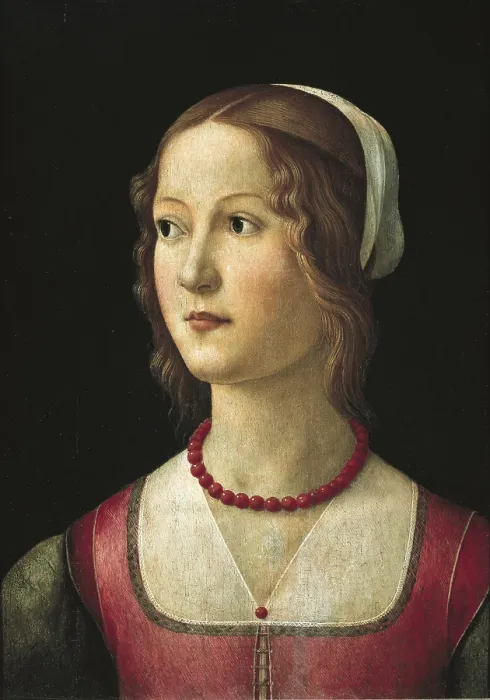 Framed Print : GHIRLANDAIODomenico di Tommaso Bigordicalled (1449-1494). Portrait of a Young Woman. ca. 1485. Renaissance art. Quattrocento. Tempera on wood. PORTUGAL. Lisbon Framed Print : GHIRLANDAIODomenico di Tommaso Bigordicalled (1449-1494). Portrait of a Young Woman. ca. 1485. Renaissance art. Quattrocento. Tempera on wood. PORTUGAL. Lisbon