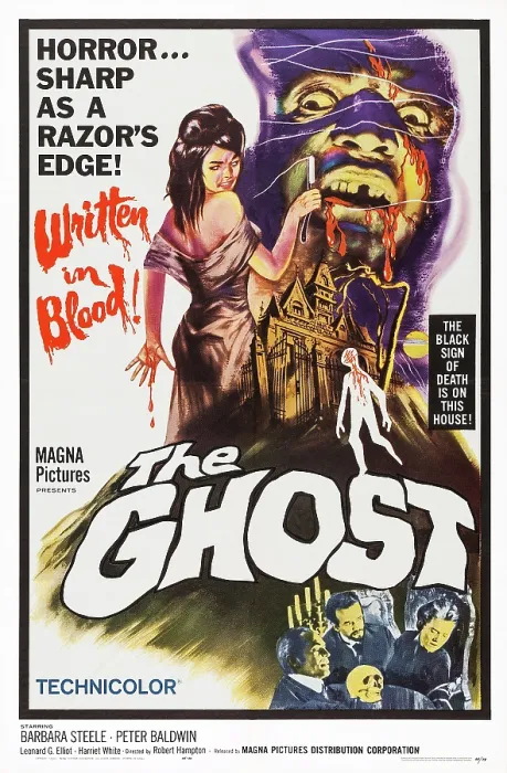 Framed Print : THE GHOST, (aka LO SPETTRO, THE SPECTRE, THE GHOST OF DR HITCHCOCK), US poster art, 1963