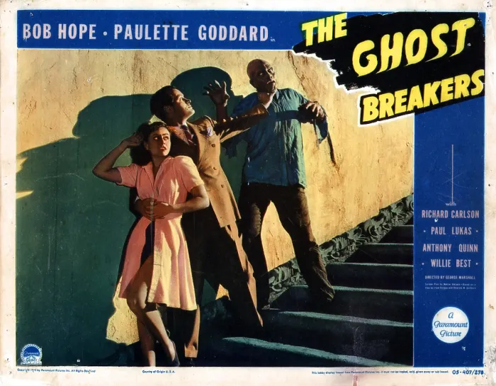 Framed Print : THE GHOST BREAKERS, from left, Paulette Goddard, Bob Hope, Noble Johnson, 1940