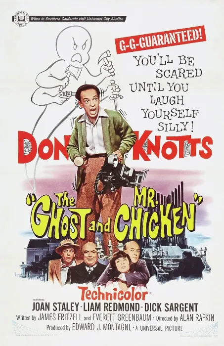 Framed Print : THE GHOST AND MR. CHICKEN, Don Knotts, (bottom l-r): Don Knotts, Liam Redmond, Joan Staley, Philip Ober, 1966