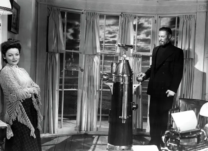 Framed Print : THE GHOST AND MRS. MUIR, Gene Tierney, Rex Harrison, 1947, TM & Copyright (c) 20th Century Fox Film Corp. All rights reserved. TM and Copyright 20th Century Fox Film Corp
