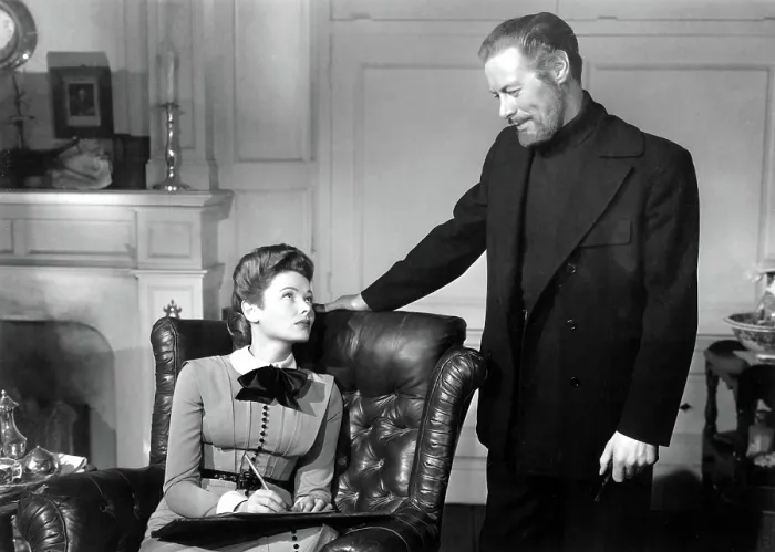 Framed Print : THE GHOST AND MRS. MUIR, Gene Tierney (wearing a costume designed by Oleg Cassini), Rex Harrison, 1947, TM & Copyright (c) 20th Century Fox Film Corp. All rights reserved