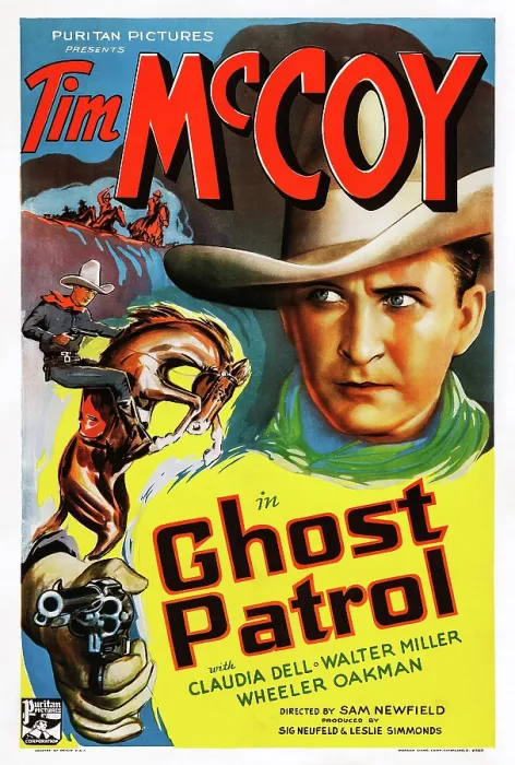 Framed Print : GHOST PATROL, US poster art, Tim McCoy, 1936 Framed Print : GHOST PATROL, US poster art, Tim McCoy, 1936