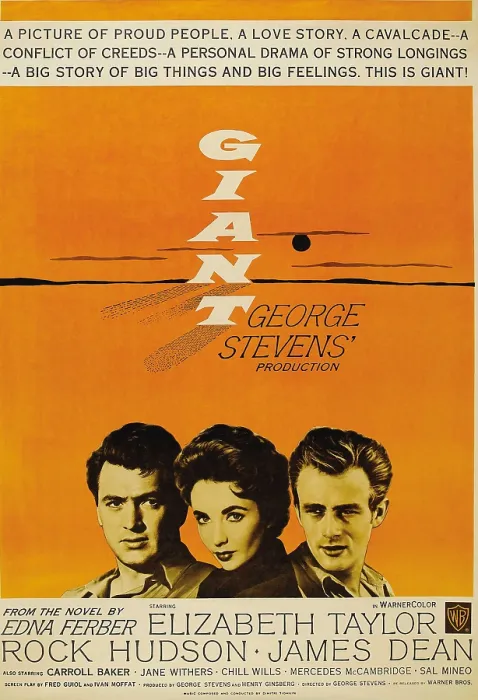 Framed Print : GIANT, from left: Rock Hudson, Elizabeth Taylor, James Dean, 1956