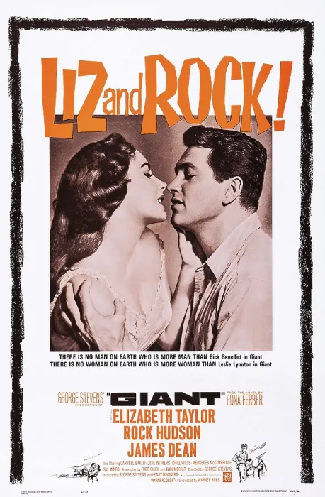 Framed Print : GIANT, US poster, Elizabeth Taylor, Rock Hudson, 1956