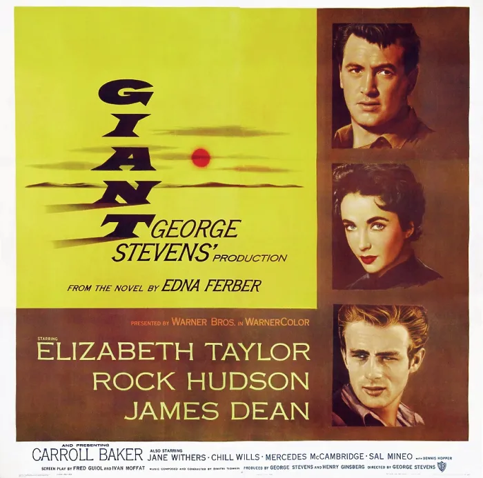 Framed Print : GIANT, US poster, from top: Rock Hudson, Elizabeth Taylor, James Dean, 1956