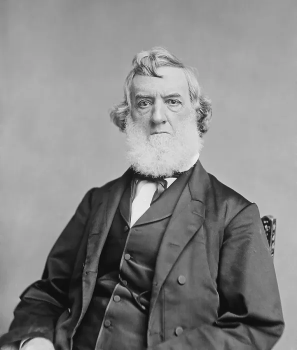 Framed Print : Gideon Welles was Secretary of the Navy in Abraham Lincoln's first term, 1861-65. He oversaw the massive expansion of the Navy during the US Civil War