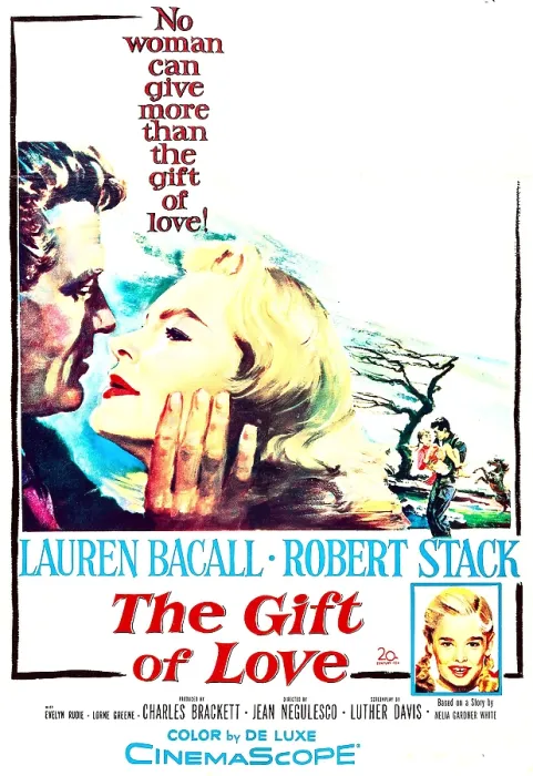 Framed Print : THE GIFT OF LOVE, US poster, Robert Stack, Lauren Bacall, bottom right: Evelyn Rudie, 1958, 20th Century Fox, TM & Copyright / courtesy: Everett Collection Framed Print : THE GIFT OF LOVE, US poster, Robert Stack, Lauren Bacall, bottom right: Evelyn Rudie, 1958, 20th Century Fox, TM & Copyright / courtesy: Everett Collection