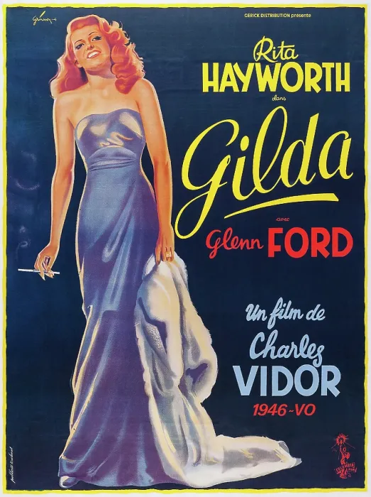 Framed Print : GILDA, Rita Hayworth on French poster, 1946 Framed Print : GILDA, Rita Hayworth on French poster, 1946