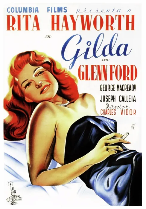 Framed Print : GILDA, Rita Hayworth on Spanish poster art, 1946 Framed Print : GILDA, Rita Hayworth on Spanish poster art, 1946