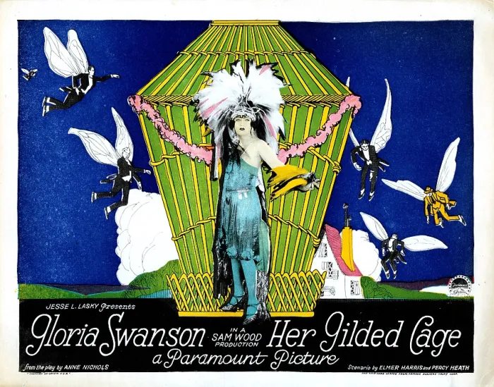 Framed Print : HER GILDED CAGE, center: Gloria Swanson, title card, 1922