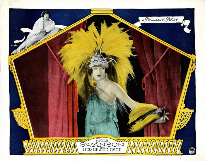 Framed Print : HER GILDED CAGE, Gloria Swanson on lobbyccard, 1922 Framed Print : HER GILDED CAGE, Gloria Swanson on lobbyccard, 1922