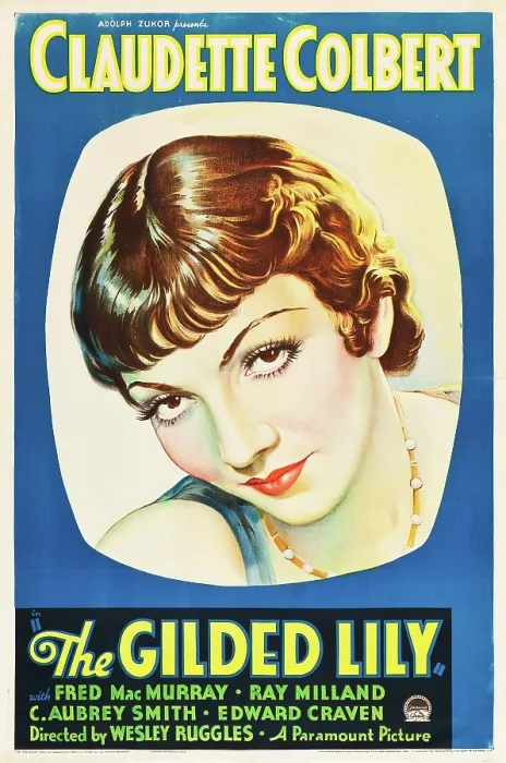 Framed Print : THE GILDED LILY, Claudette Colbert on US poster art, 1935